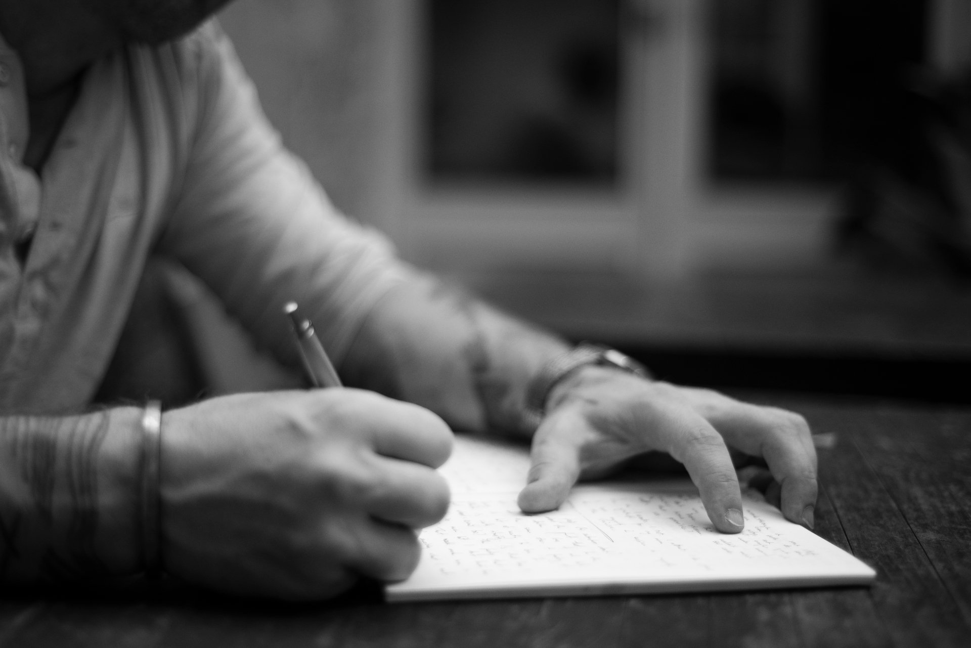 Journal on a wooden table